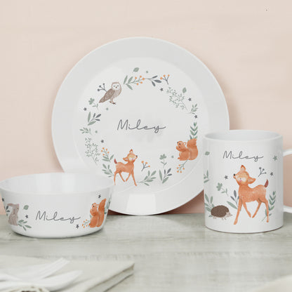 Personalised Woodland Animals Bowl