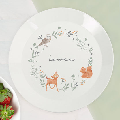 Personalised Woodland Animals Plate