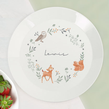 Personalised Woodland Animals Plate