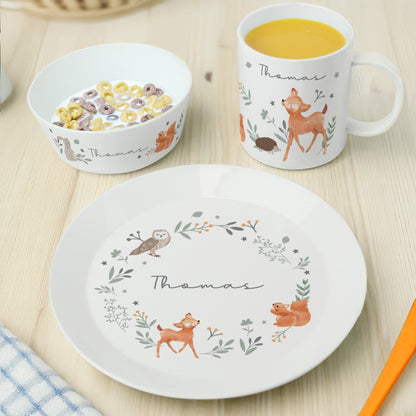 Personalised Woodland Animals Breakfast Set