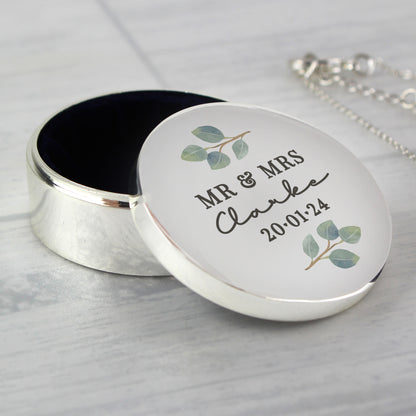 Personalised Botanical Ring Box