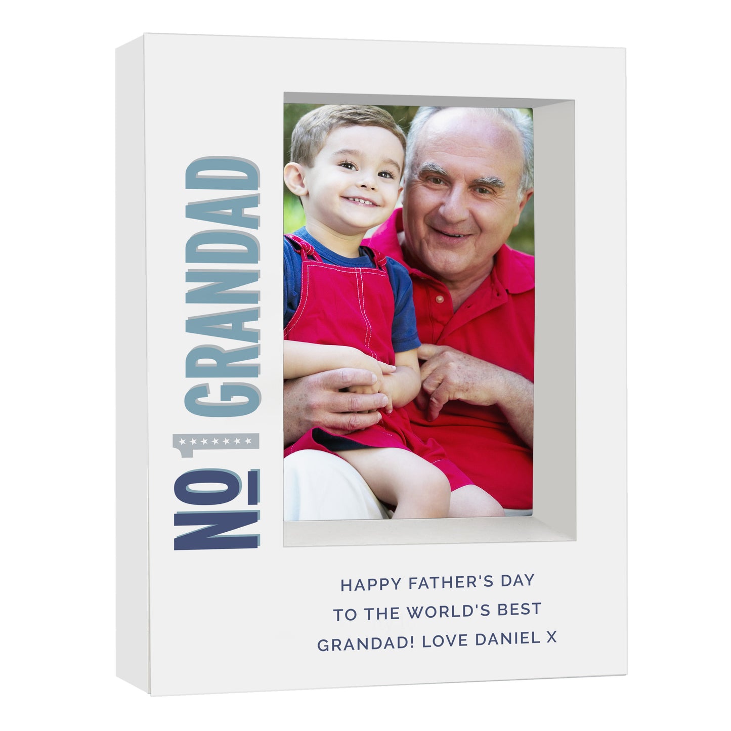 Personalised No.1 5x7 Box Photo Frame