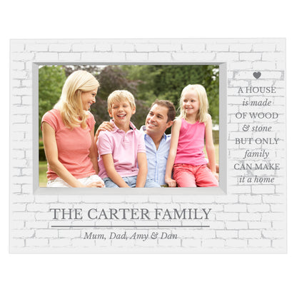 Personalised Family 5x7 Landscape Box Photo Frame