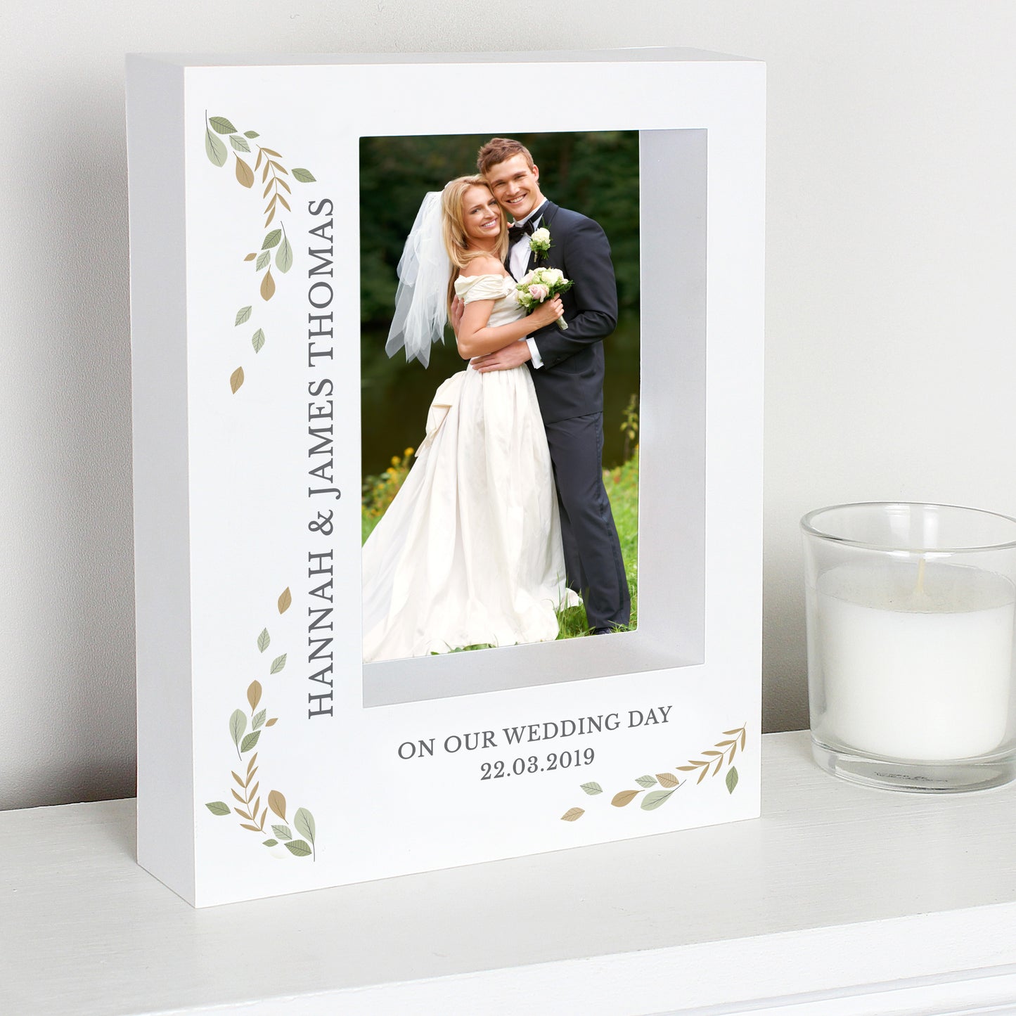 Personalised Fresh Botanical 5x7 Box Photo Frame