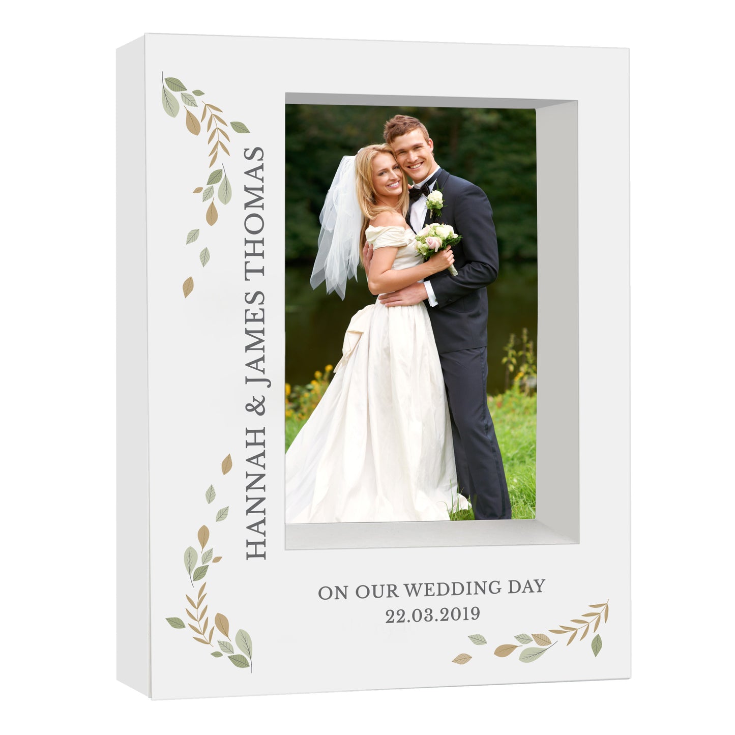 Personalised Fresh Botanical 5x7 Box Photo Frame