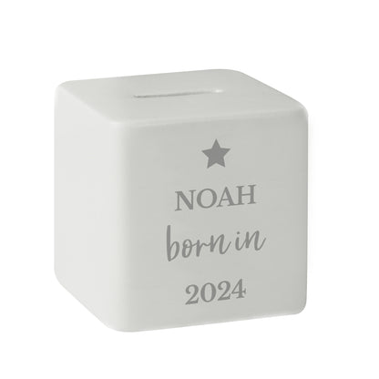 Personalised Born in Money Box