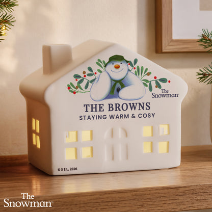 Personalised The Snowman Botanical LED House