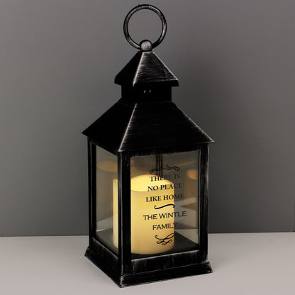 Personalised Antique Scroll Rustic Black Lantern