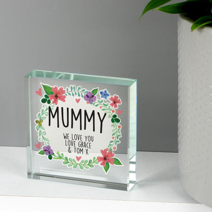 Personalised Floral Crystal Token