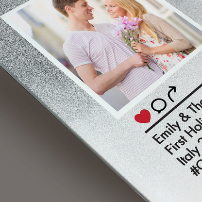 Personalised Instagram Post 4x4 Glitter Glass Photo Frame