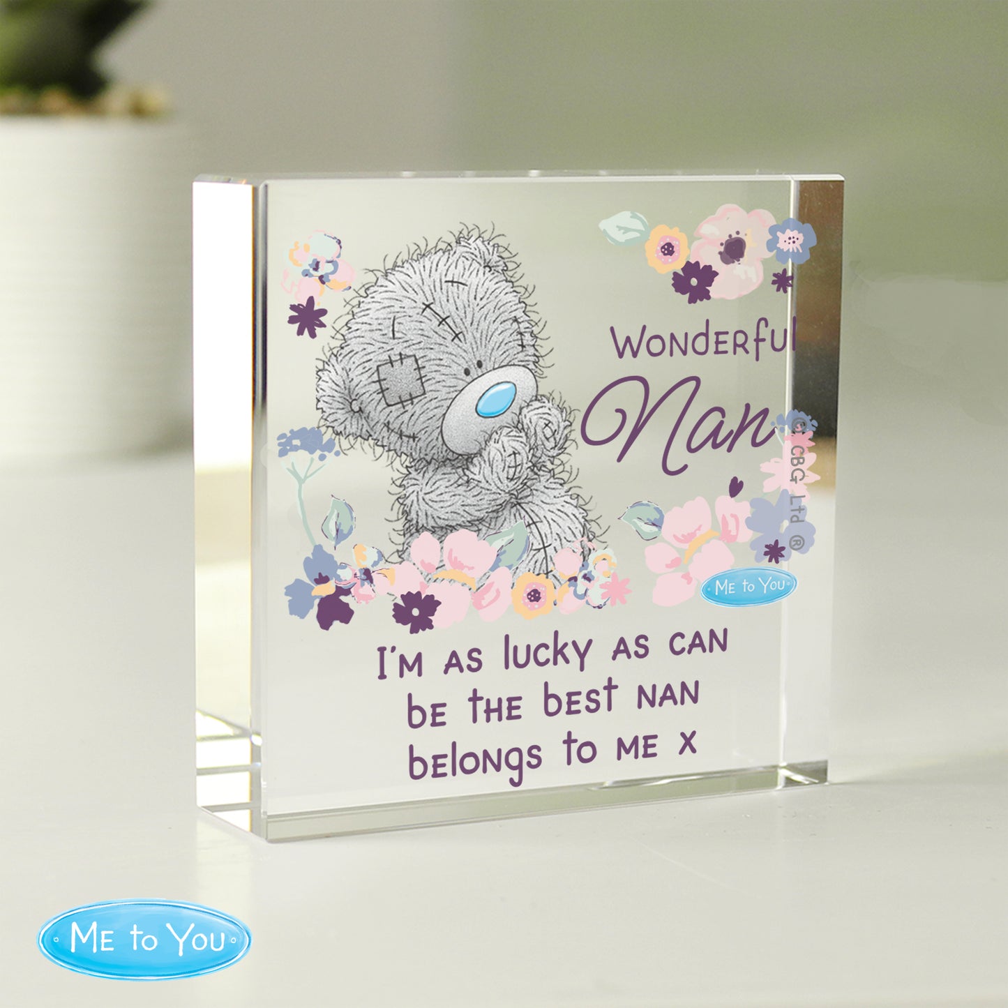 Personalised Me to You Wonderful Nan Crystal Token