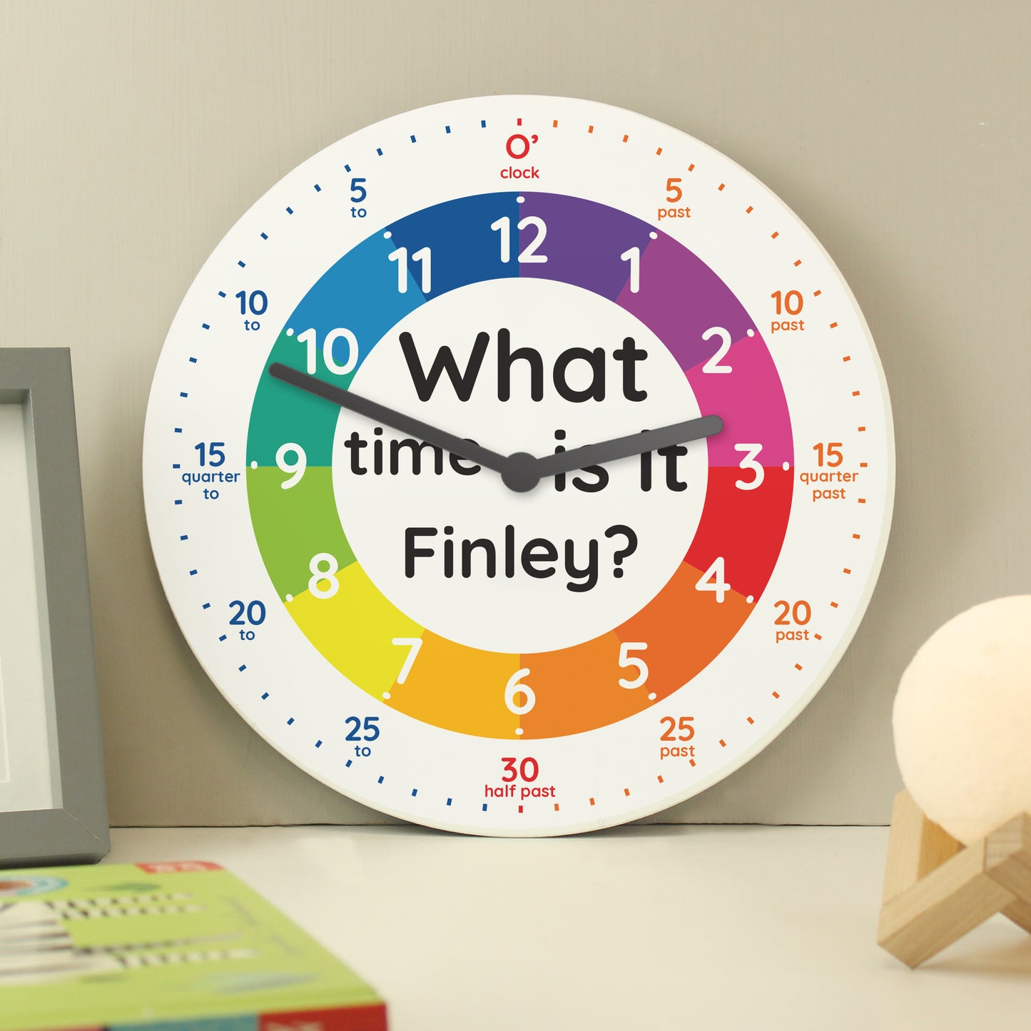 Personalised What Time Is It? Wooden Clock