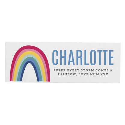 Personalised Rainbow Wooden Block Sign