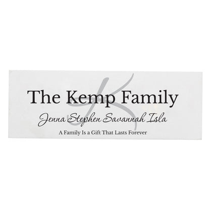 Personalised Family Wooden Mantel Decoration