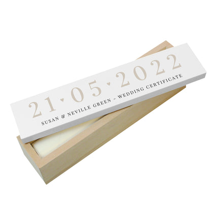 Personalised Special Date Wooden Certificate Holder