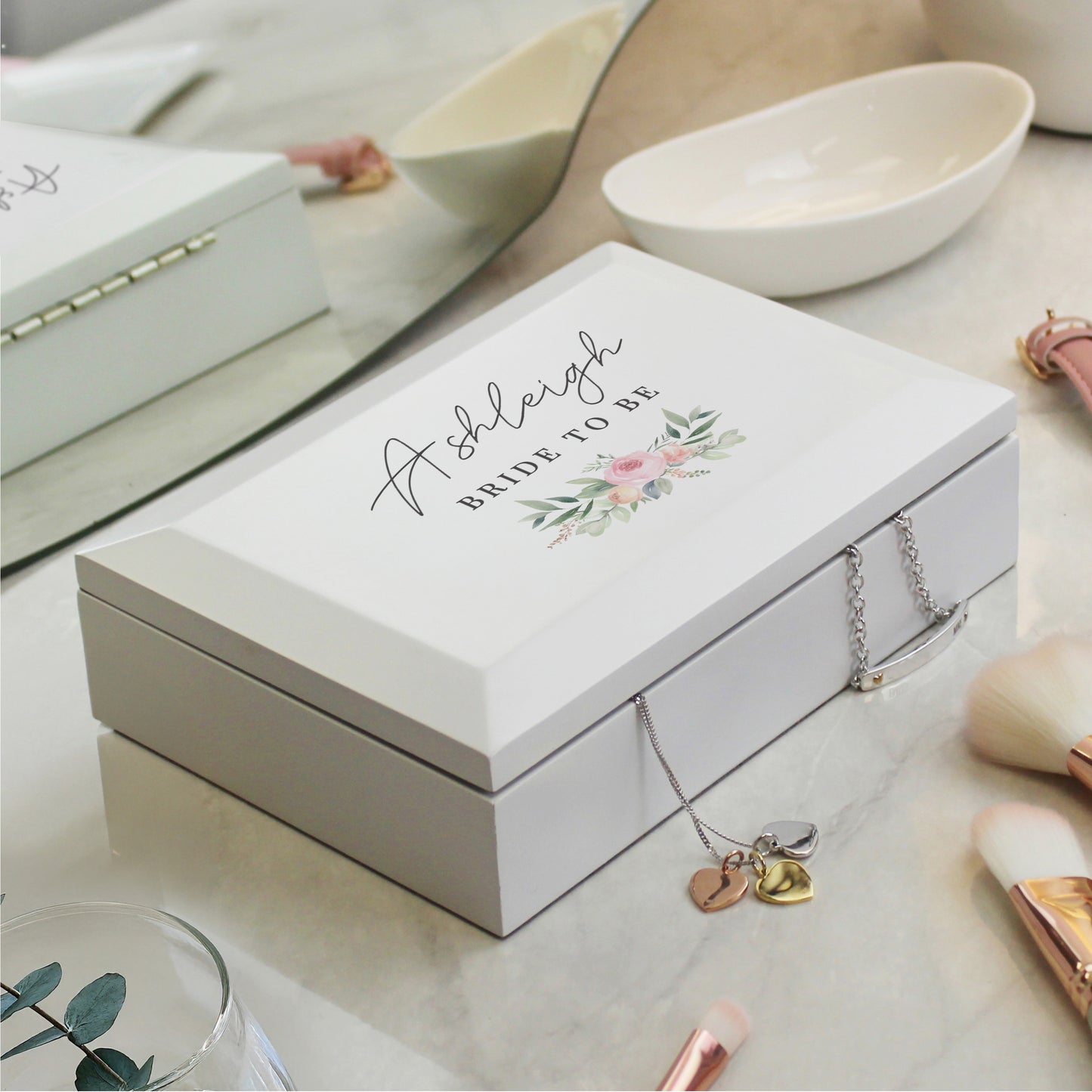 Personalised Wedding Wooden Jewellery Box