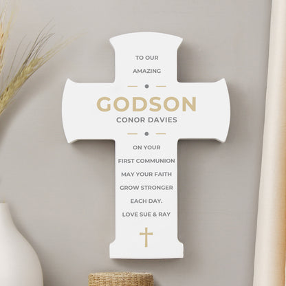 Personalised Wooden Cross Ornament