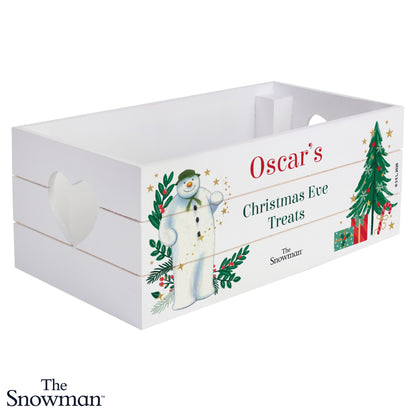 Personalised The Snowman Christmas Wishes Wooden Crate