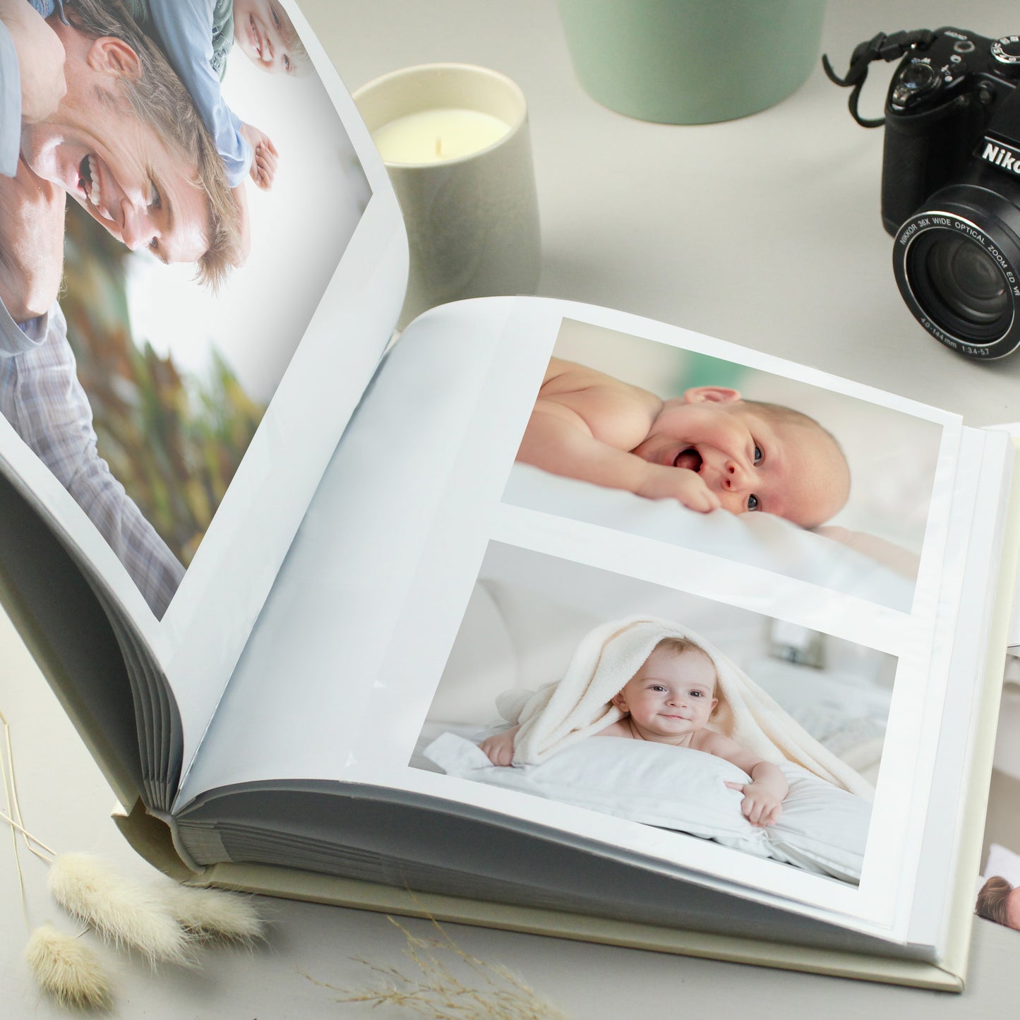 Personalised Silver Cross Square Photo Album