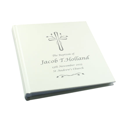 Personalised Silver Cross Square Photo Album