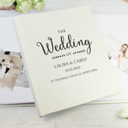 Personalised Rustic Wedding Traditional Photo Album