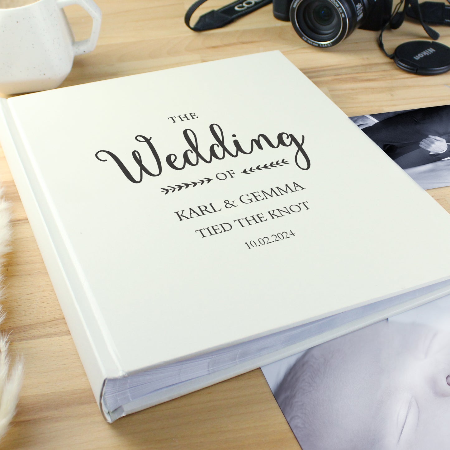 Personalised Rustic Wedding Traditional Photo Album