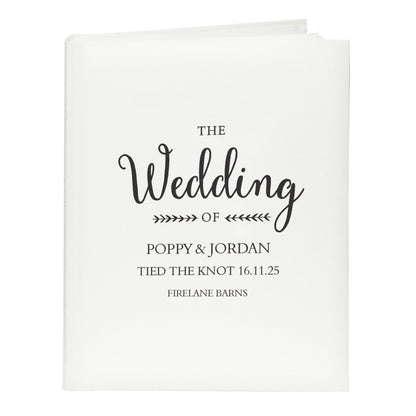 Personalised Rustic Wedding Traditional Photo Album