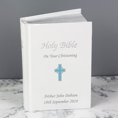 Personalised Blue Cross Bible