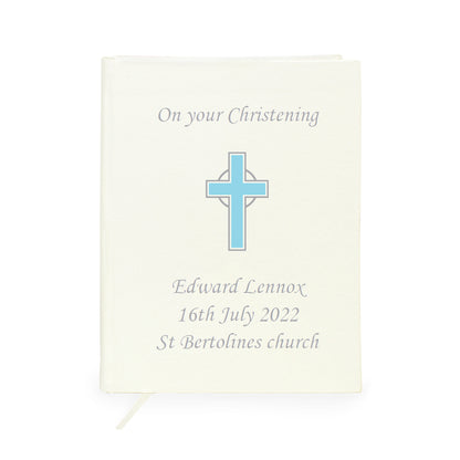 Personalised Blue Cross Holy Bible - Eco-friendly