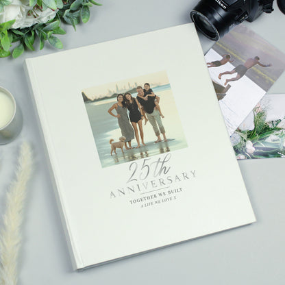 Personalised Photo Upload 25th Anniversary Traditional Photo Album