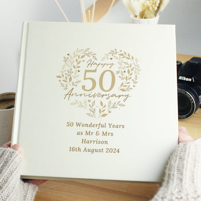 Personalised 50th Golden Wedding Anniversary photograph album 6x4 4x6 pictures