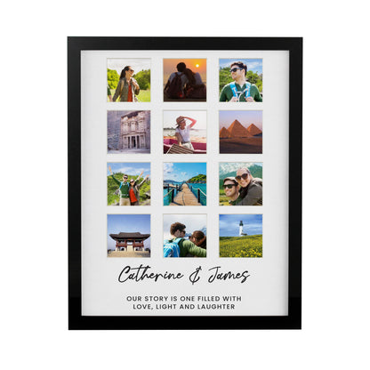 Personalised Black Multi Photo Frame