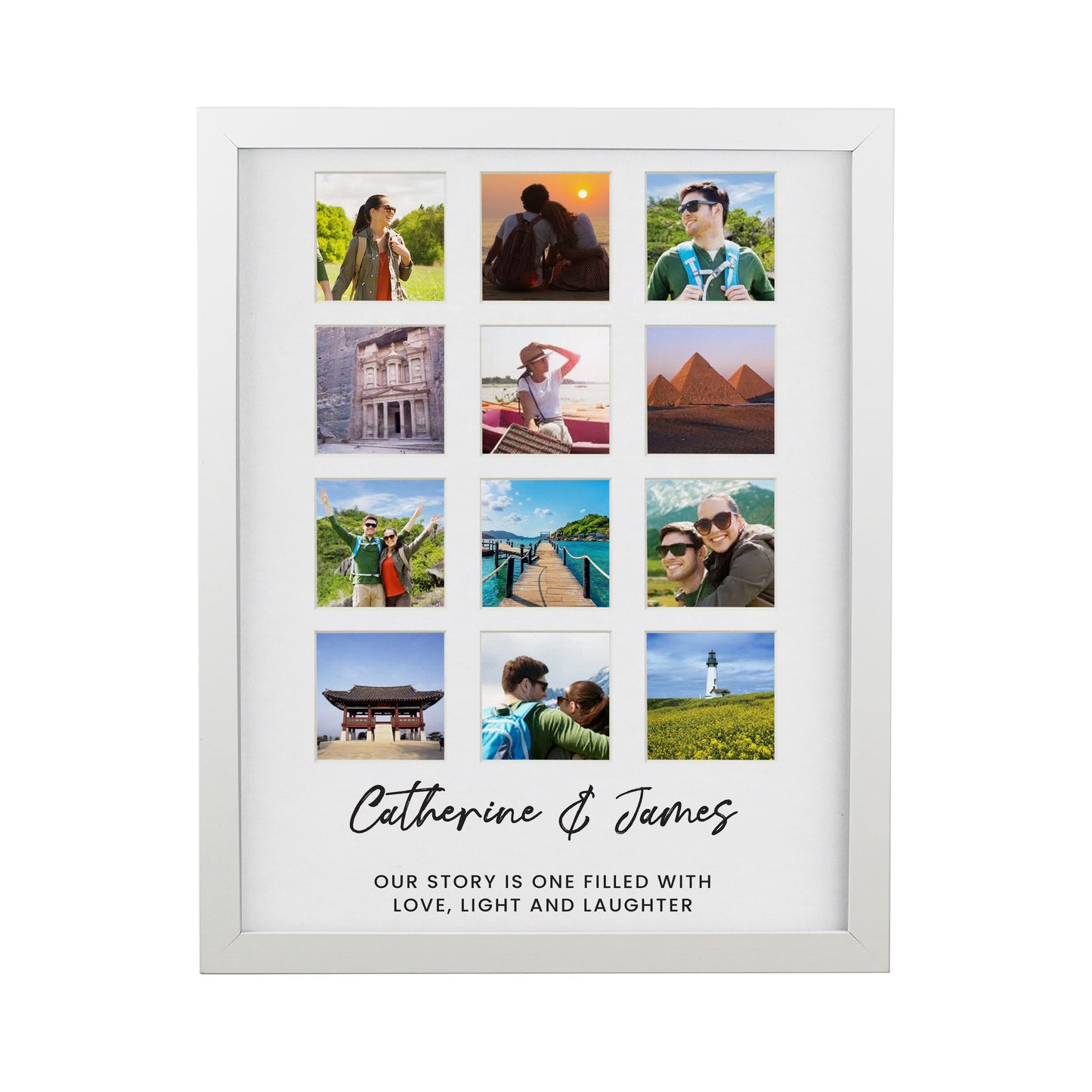 Personalised White Multi Photo Frame