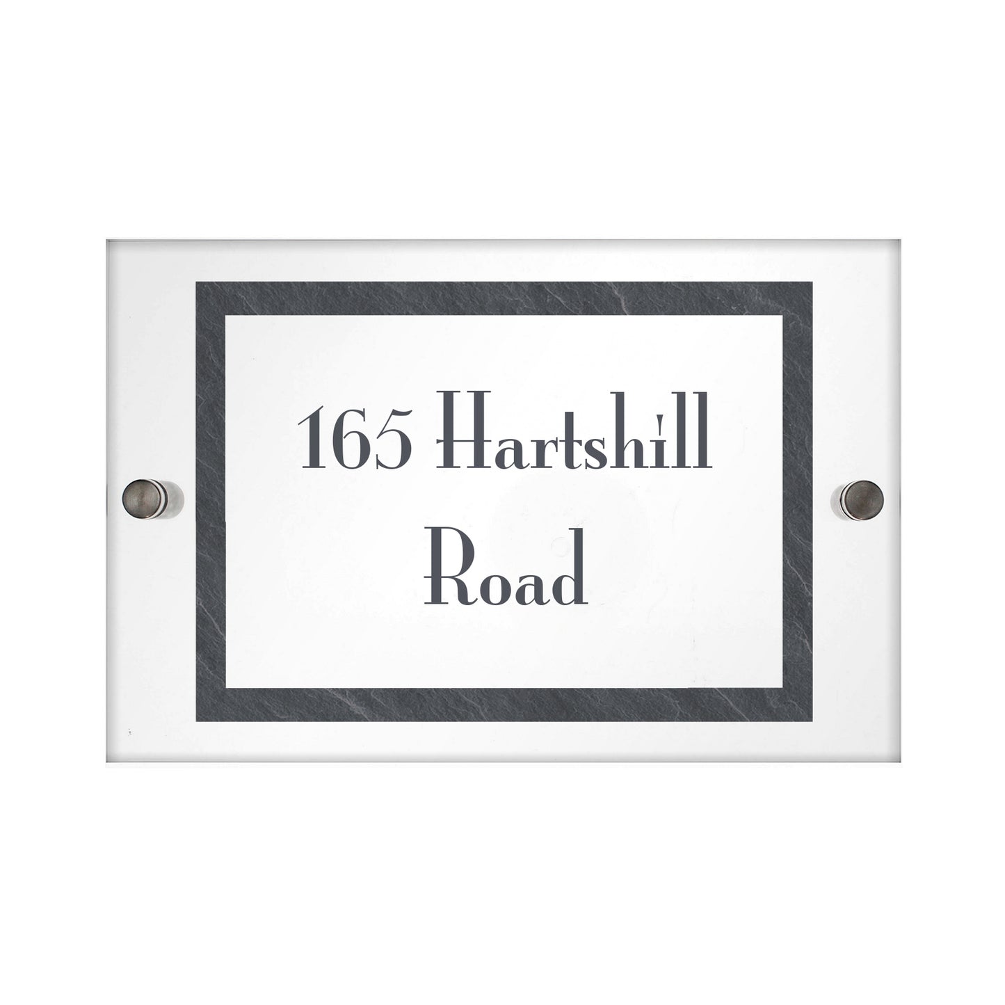 Personalised Slate Effect Acrylic House Sign