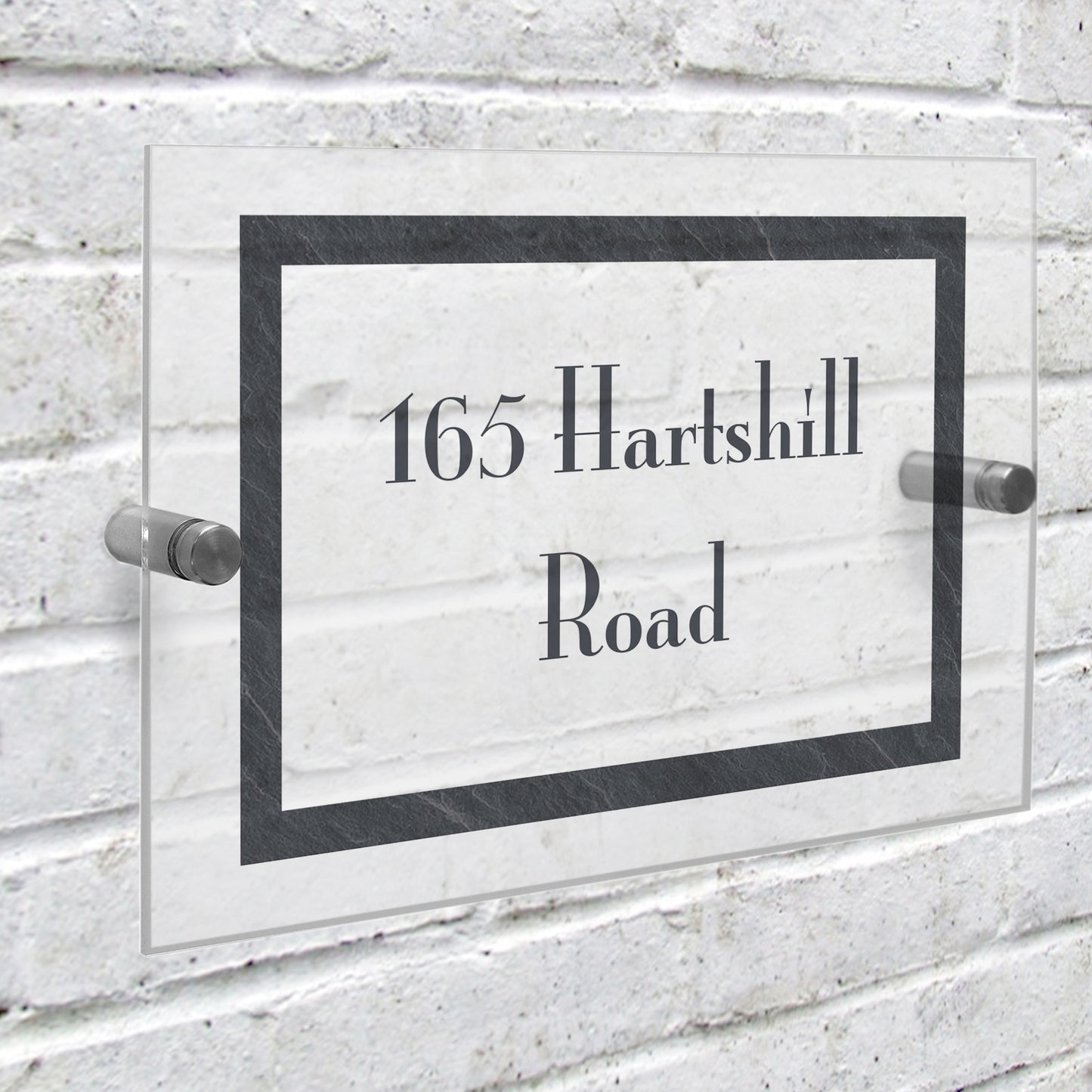 Personalised Slate Effect Acrylic House Sign