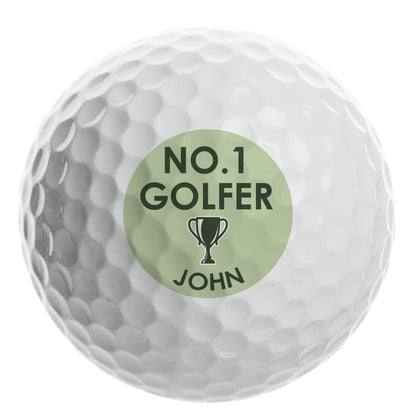 Personalised No.1 Golfer Golf Ball