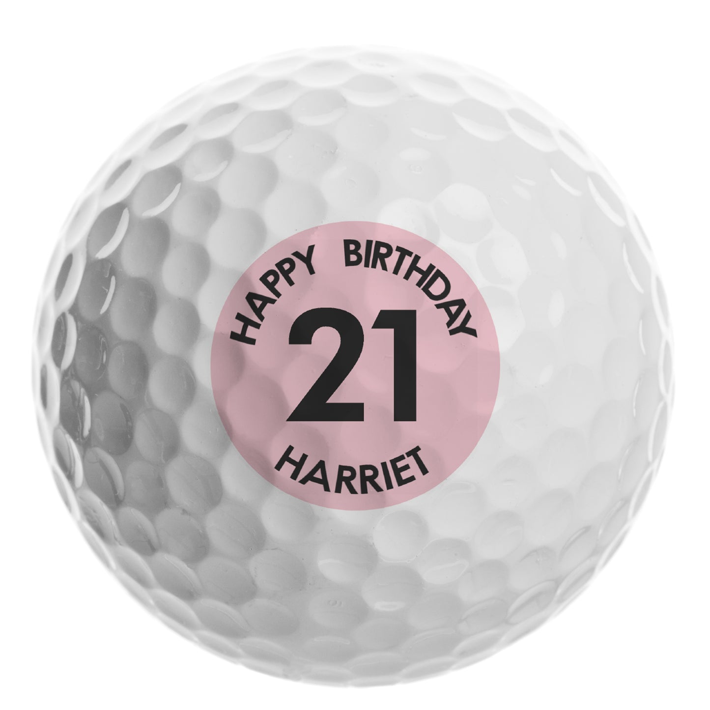 Personalised Pink Big Age Golf Ball