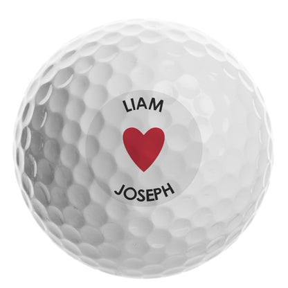 Personalised Heart Golf Ball