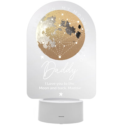 Personalised Sun Moon & Stars LED Colour Changing Night Light