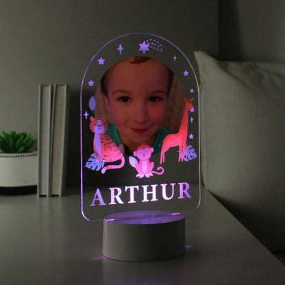 Personalised Animal Photo Upload LED Colour Changing Night Light