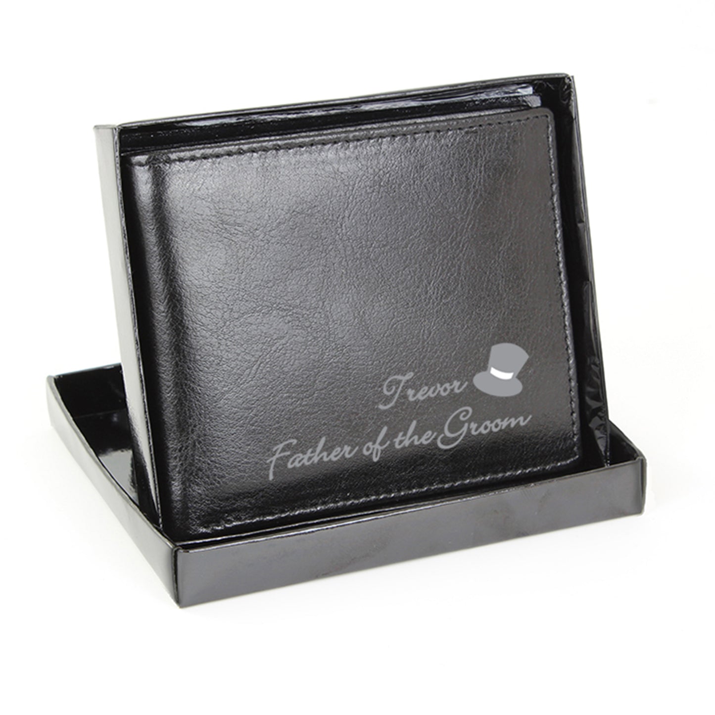 Personalised Top Hat Leather Wallet