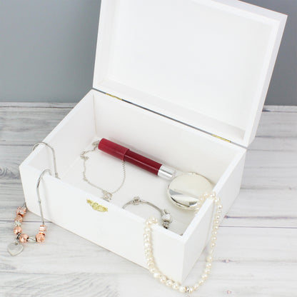 Personalised Floral Wooden Keepsake Box