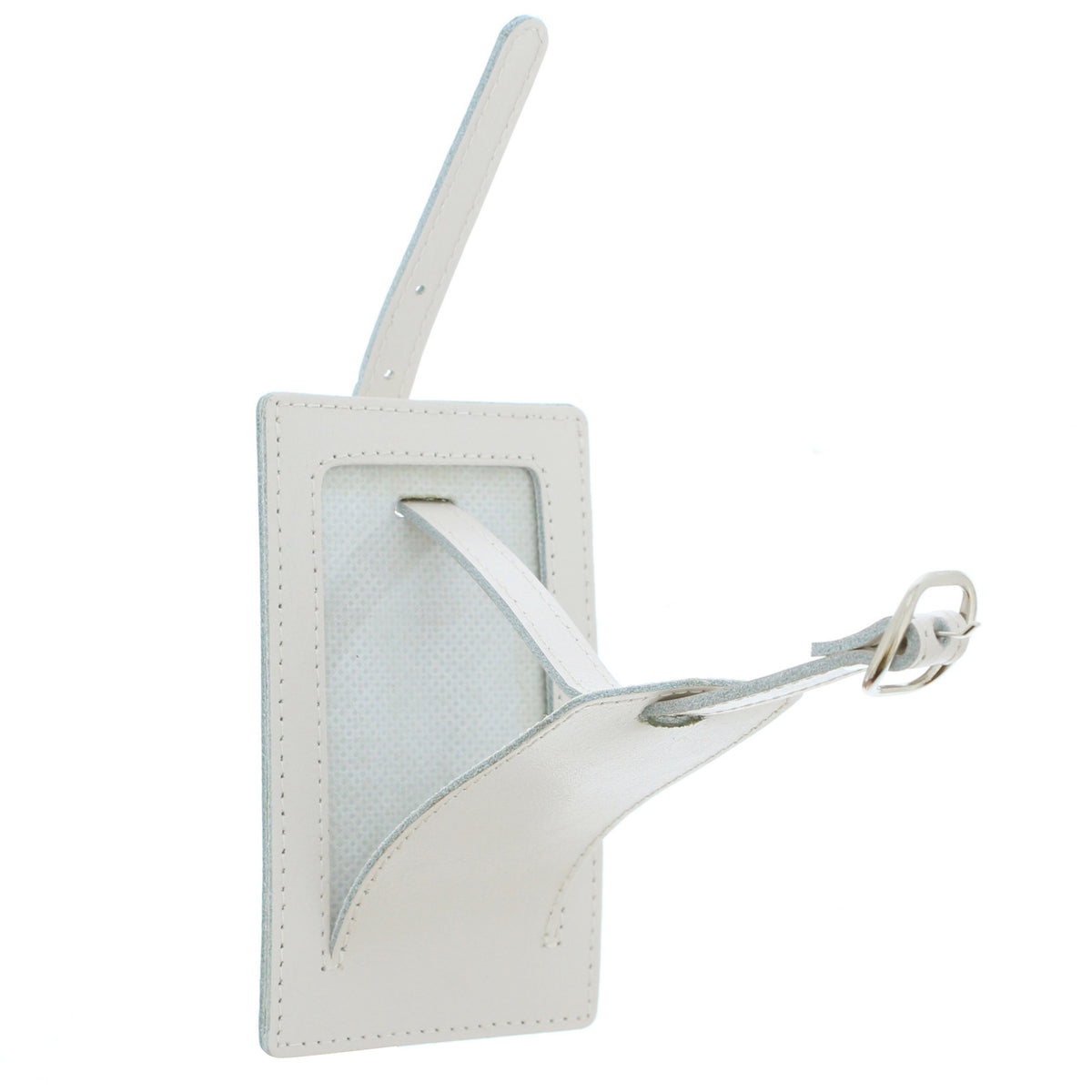 Personalised Couples Classic Cream Leather Luggage Tags