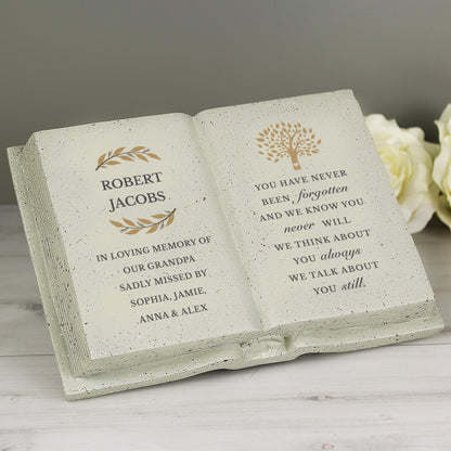 Personalised Family Tree Memorial Resin Book