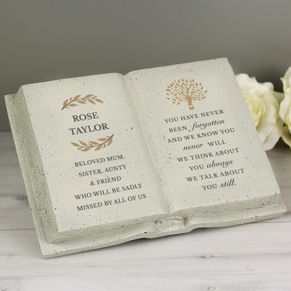 Personalised Family Tree Memorial Resin Book