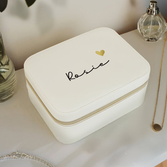 Personalised Leatherette Jewellery Box
