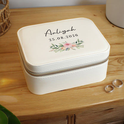 Personalised Wedding Leatherette Jewellery Box