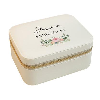 Personalised Wedding Leatherette Jewellery Box
