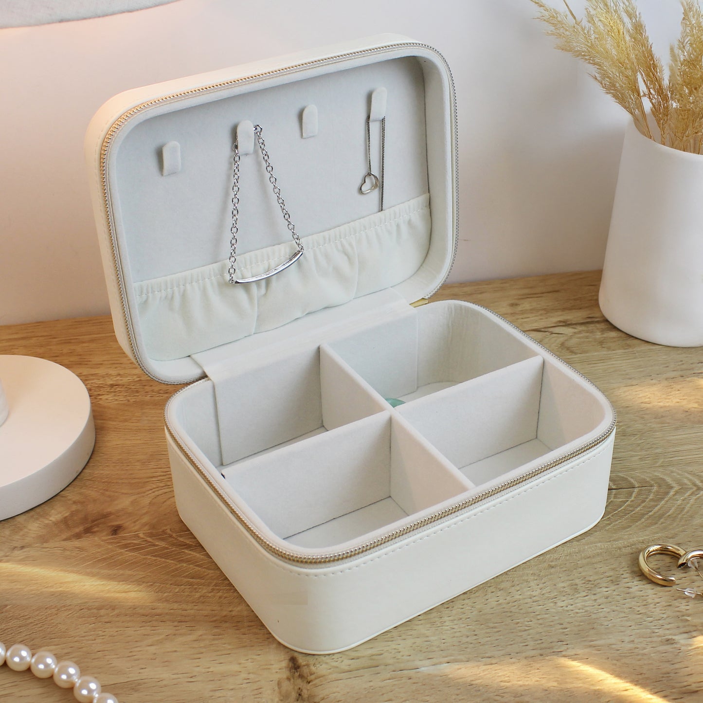 Personalised Floral Leatherette Jewellery Box