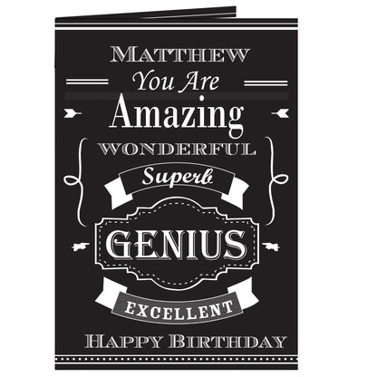 Personalised Vintage Typography Card